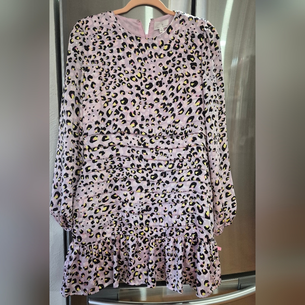 Lost + Wander Pink and Black Patterned Dress